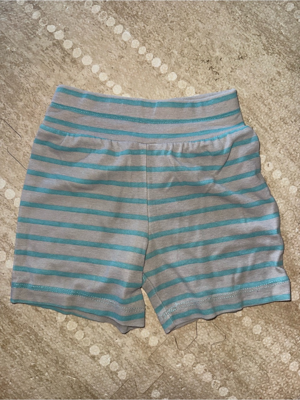 Hanes Gray &‎ Teal Striped Kids Shorts